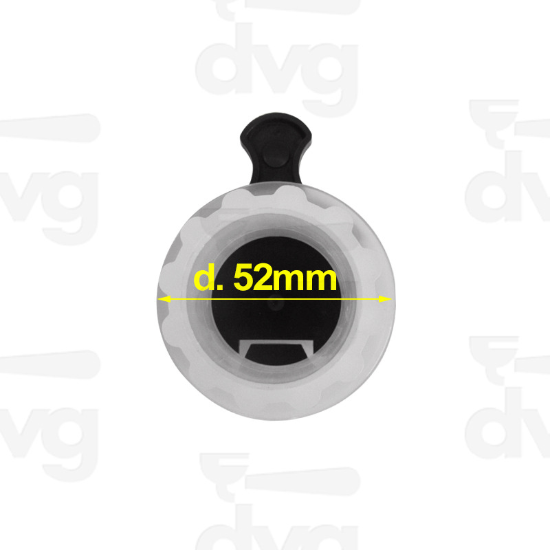 ADATTATORE LATTA PER CAFFE' IN GRANI IN PLASTICA TRASPARENTE D.52MM CON SERRANDA CASADIO